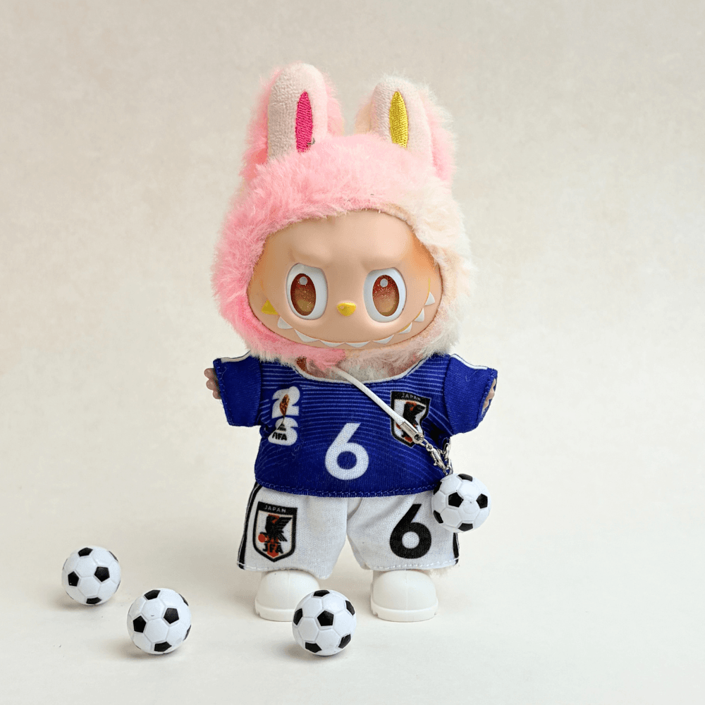 Japan National Team Football Set (4-Piece with Ball) for Labubu