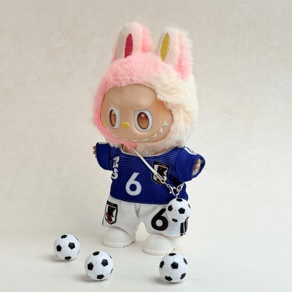 Japan National Team Football Set (4-Piece with Ball) for Labubu
