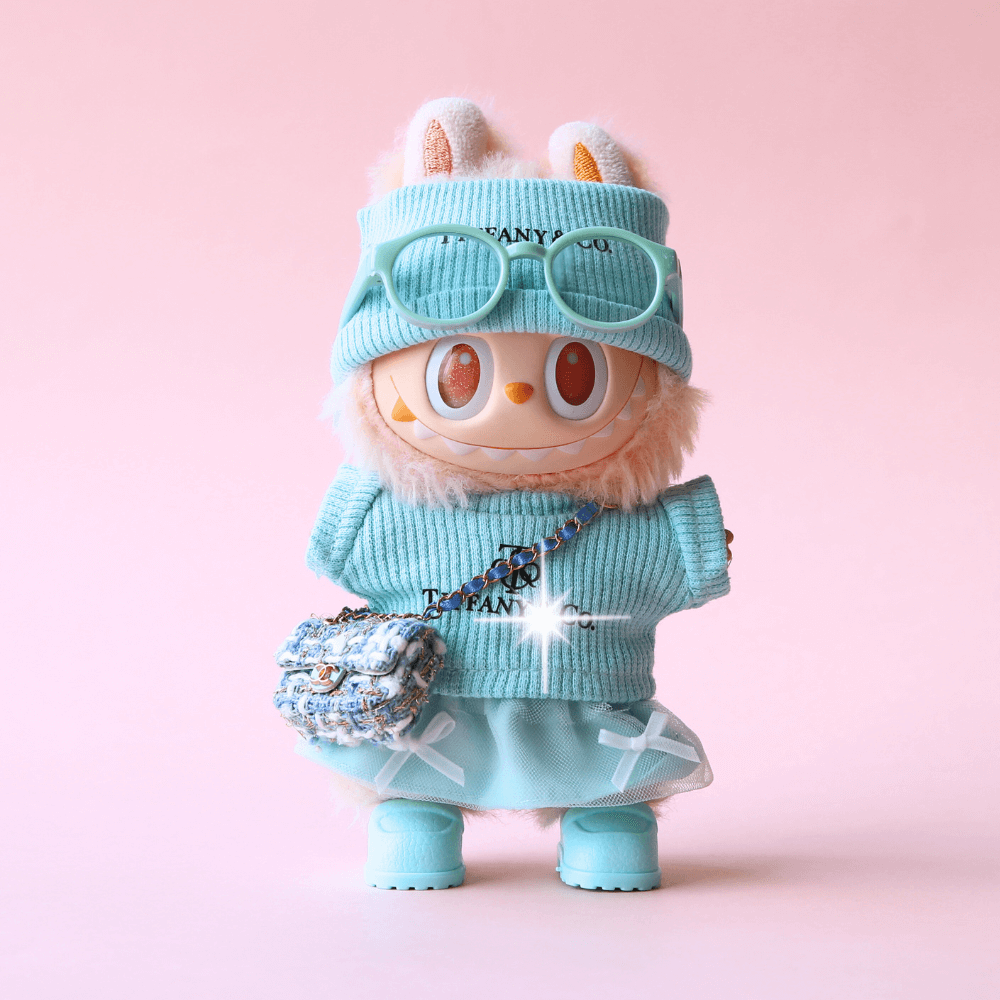 Elegant Blue 5-Piece Set for Labubu