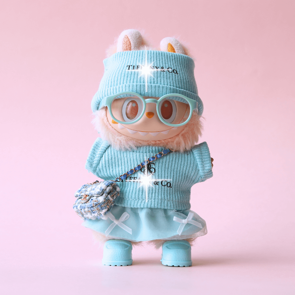 Elegant Blue 5-Piece Set for Labubu