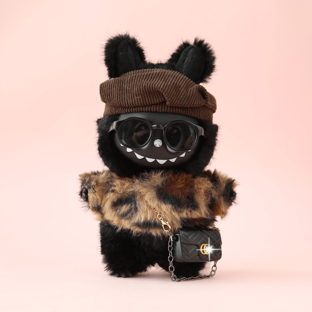 Labubu & Leopard Plush Outfit (Doll Included)