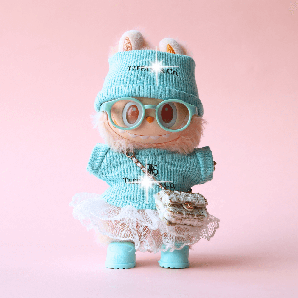 Elegant Blue 5-Piece Set for Labubu