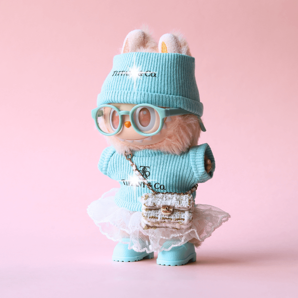 Elegant Blue 5-Piece Set for Labubu