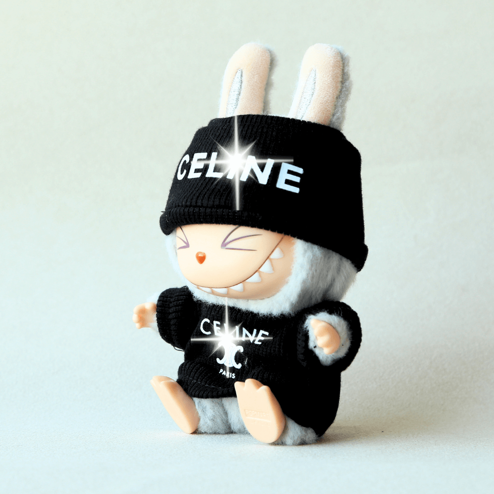 Luxury 2-Piece Set  Hat & Top for Labubu