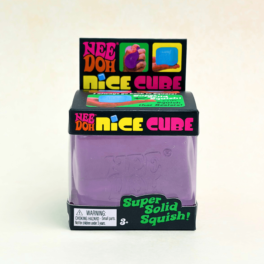 NeeDoh Nice Cube - Satisfying Square Shaped Sensory Toy, Original Size