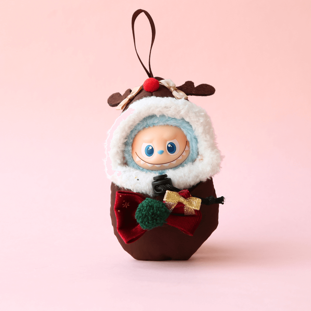 Fluffy Christmas Sleeping Bag For labubu 4.0 - pin for love 