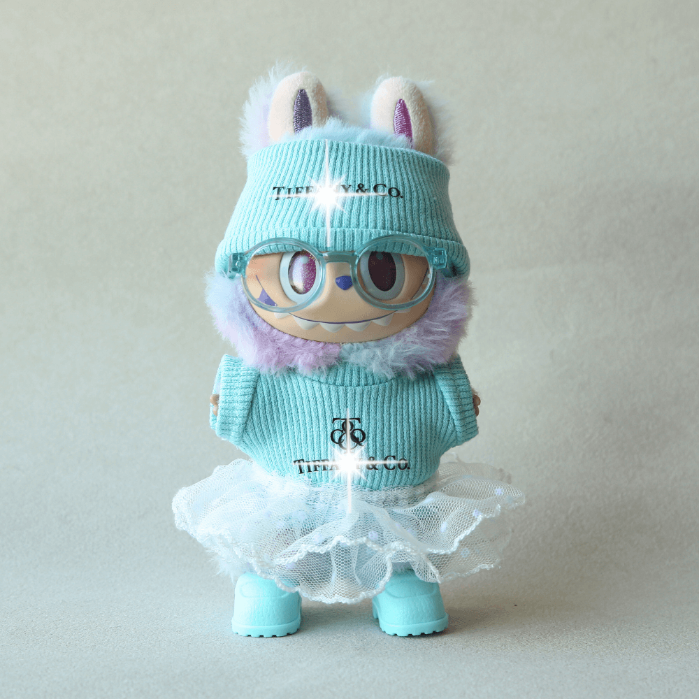 Elegant Blue 5-Piece Set for Labubu