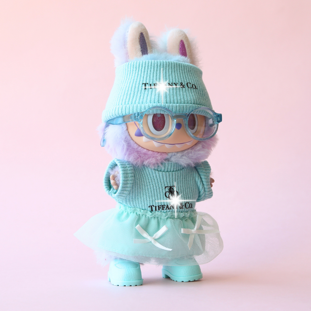 Elegant Blue 5-Piece Set for Labubu