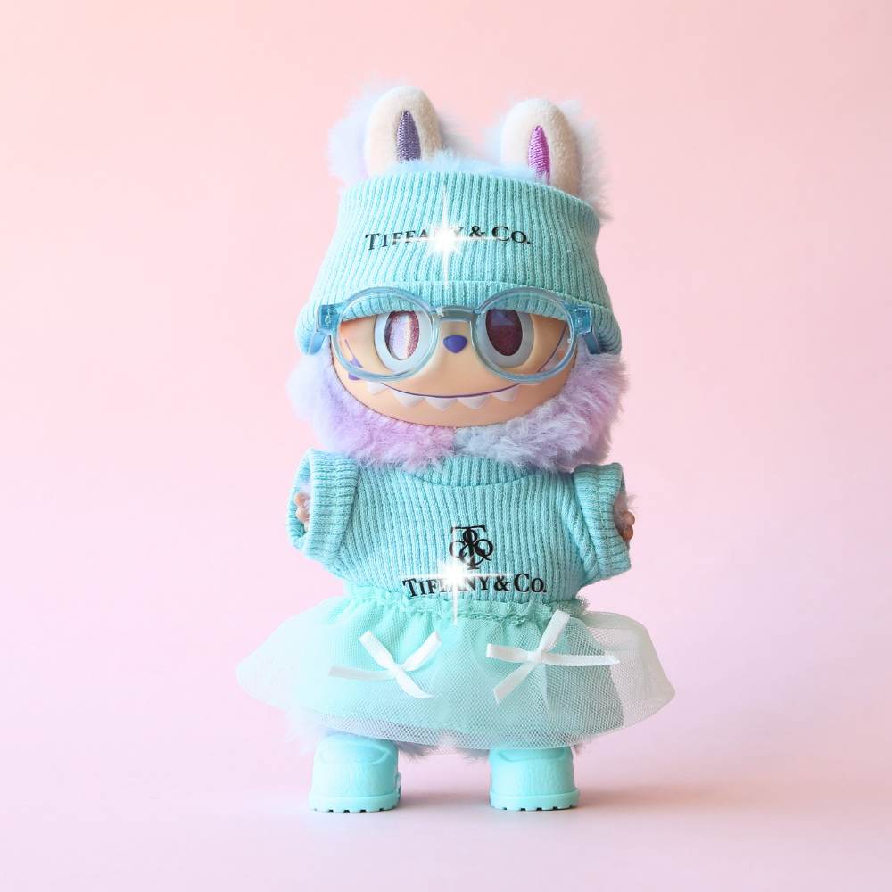 Elegant Blue 5-Piece Set for Labubu