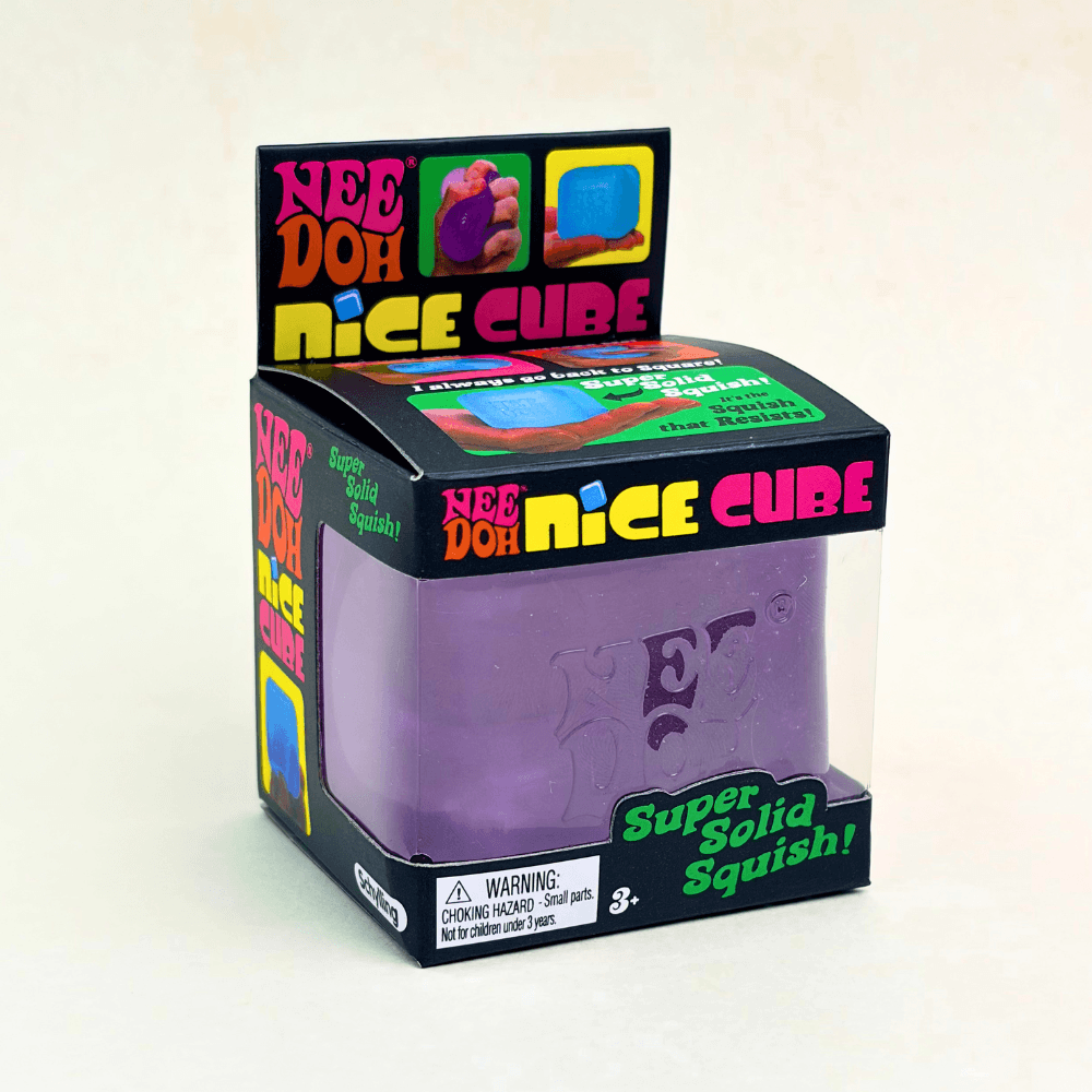 NeeDoh Nice Cube - Satisfying Square Shaped Sensory Toy, Original Size