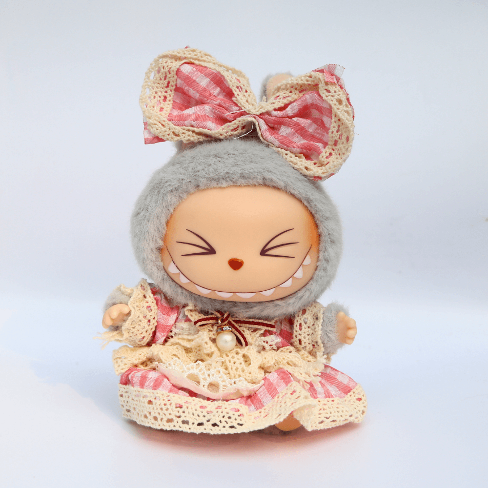 Pink Bow Dress Set - Labubu Fashion Clothes-Boobulo