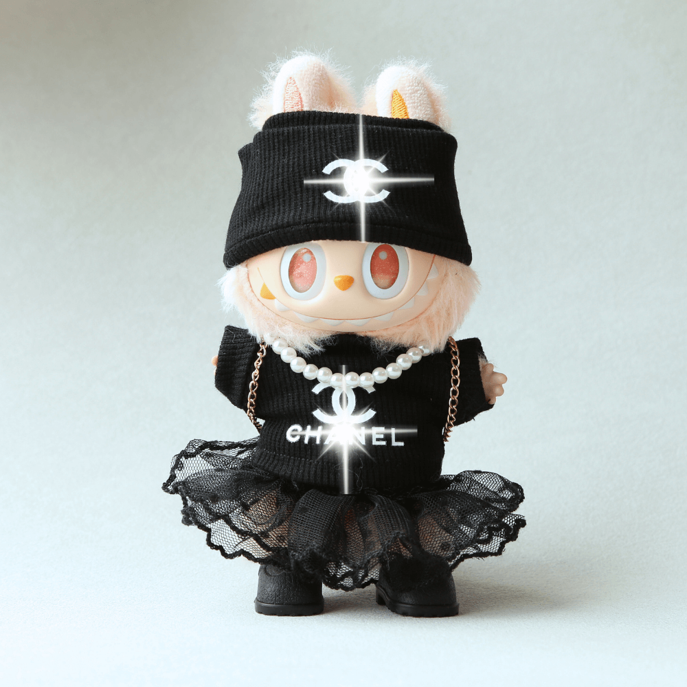 Black Coco Lady Set (6-Piece) for Labubu