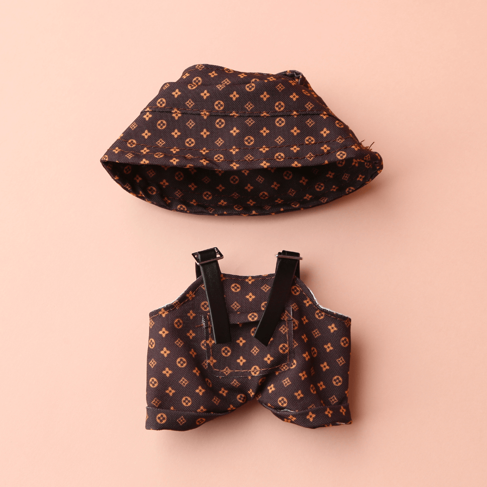 Monogram Street Set , Fisher Hat & Overalls- Labubu Clothes-Boobulo