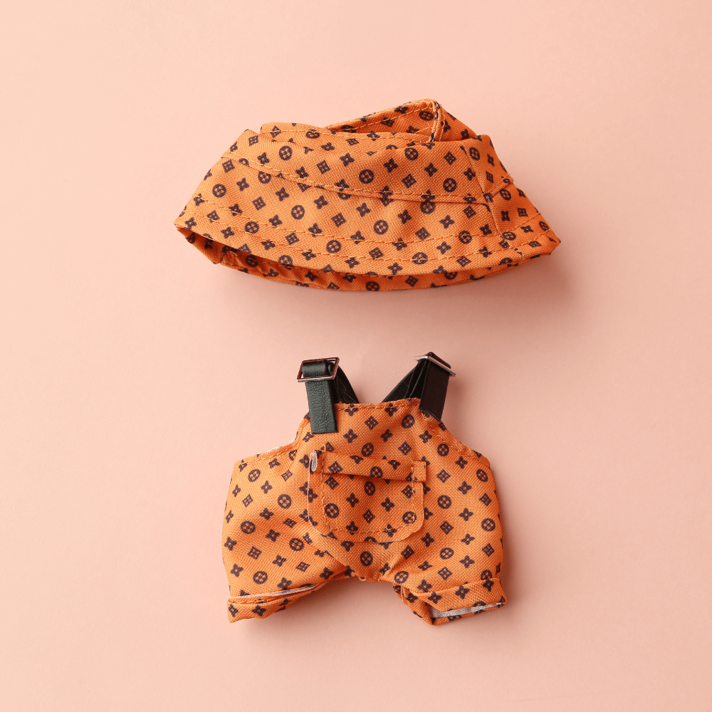 Monogram Street Set , Fisher Hat & Overalls- Labubu Clothes-Boobulo