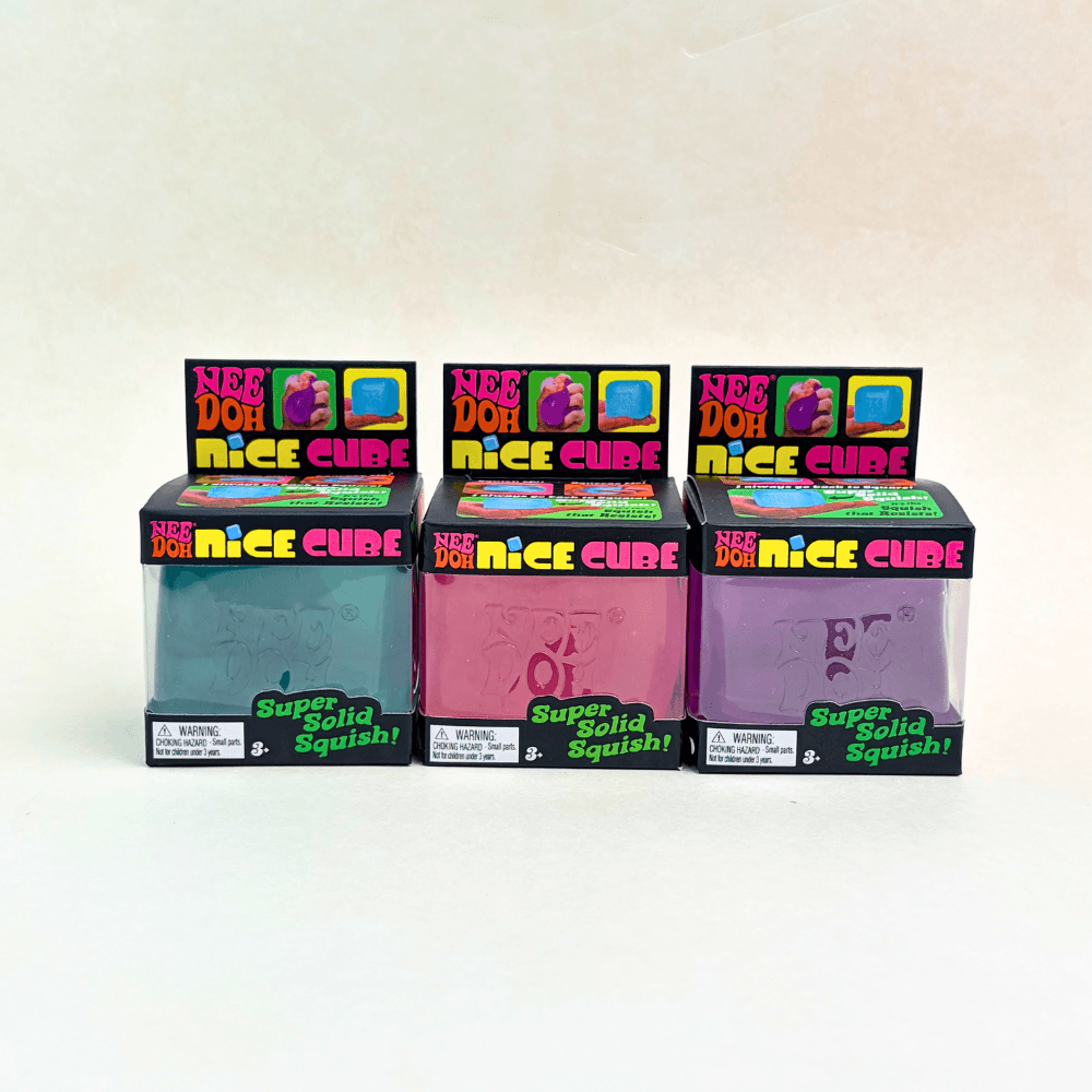 NeeDoh Nice Cube - Satisfying Square Shaped Sensory Toy, Original Size
