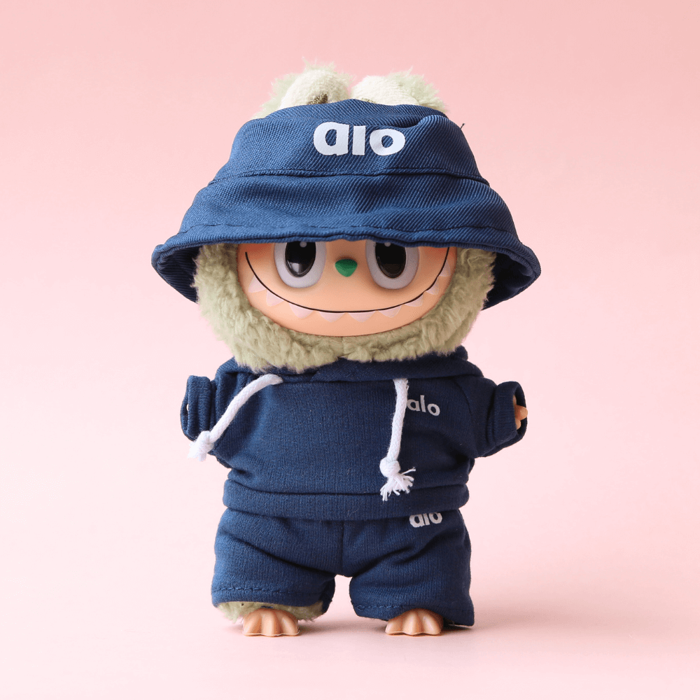 Alo-Style 3-Piece Set - Hoodie, Pants & Hat - Labubu Clothes
