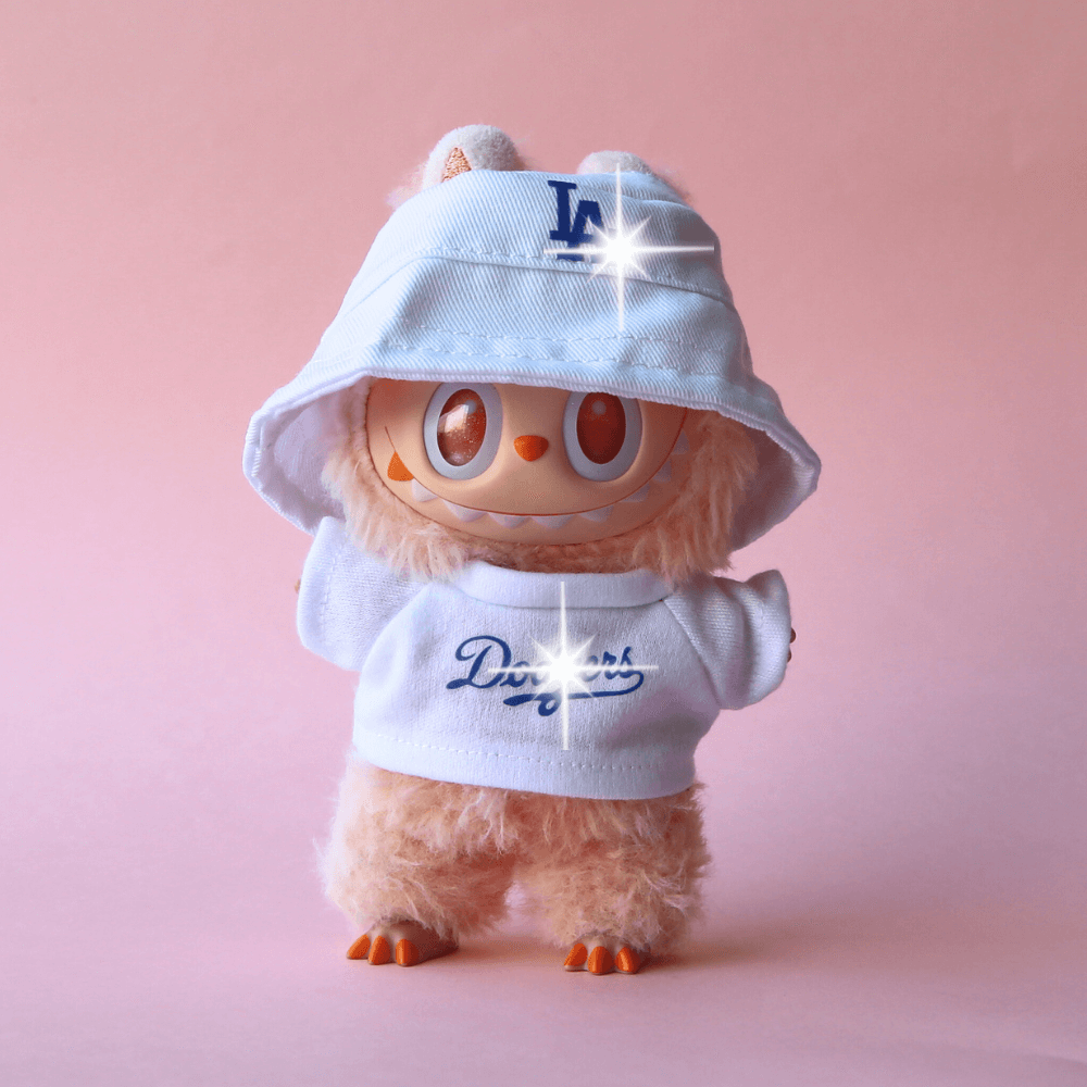 LA Style 2-Piece Set – Top & Cap  - 6.7″ Labubu Fashion Clothes