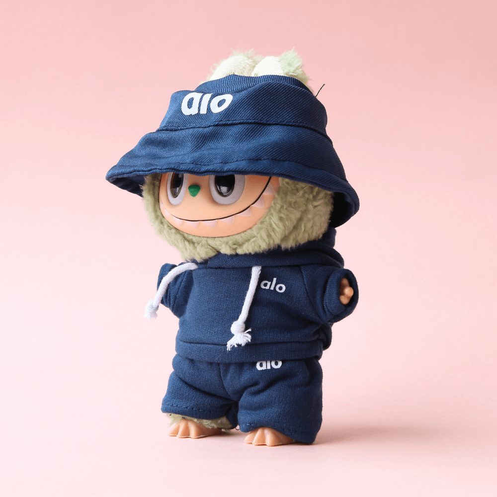 Alo-Style 3-Piece Set - Hoodie, Pants & Hat - Labubu Clothes