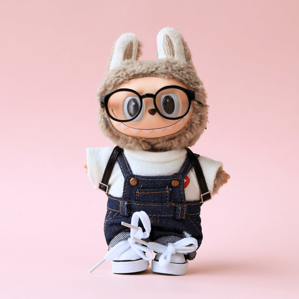 CDG Denim Overall 5-Piece Set for Labubu