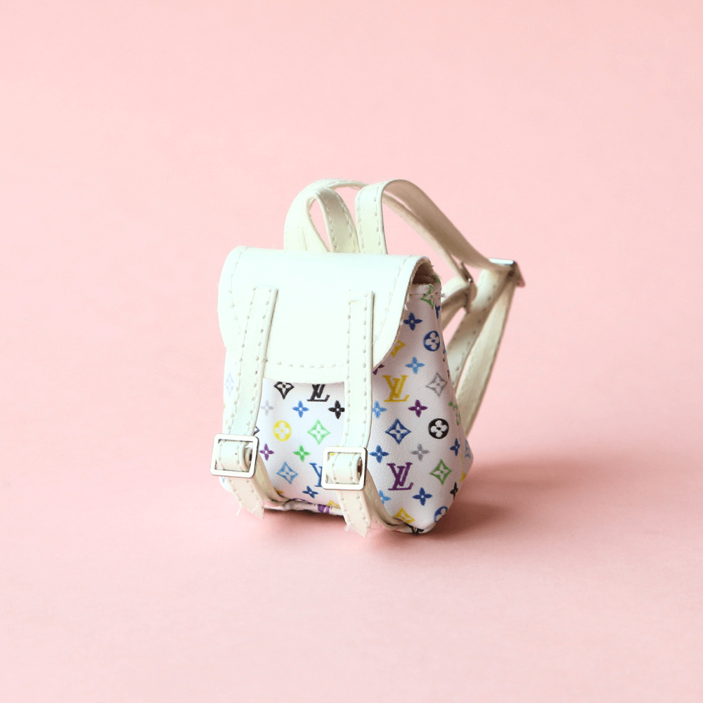 Luxury Mini Backpack – Leather Doll Bag for Labubu