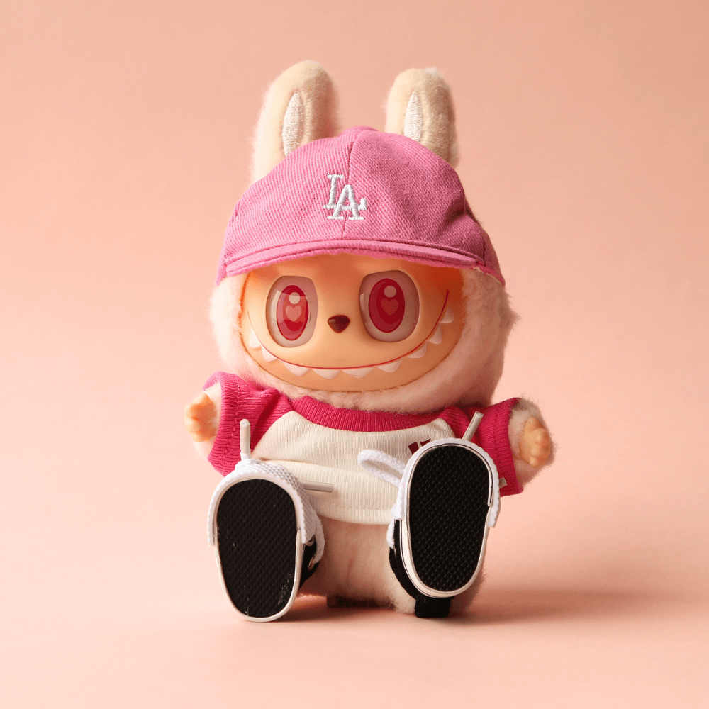 Varsity Club Set 3-Piece Outfit with Cap, Tee & Sneakers for Labubu-Boobulo