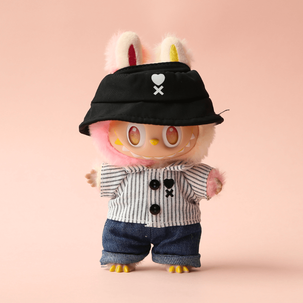 Urban Layers Set – 3-Piece Shirt, Jeans & Cap Outfit for Labubu-Boobulo