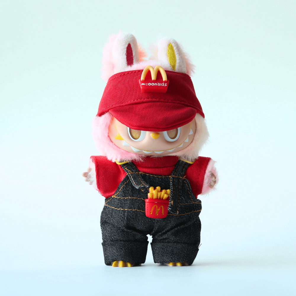 McDonald's Outfit 3-Piece Set - Labubu Fashion Clothes-Boobulo