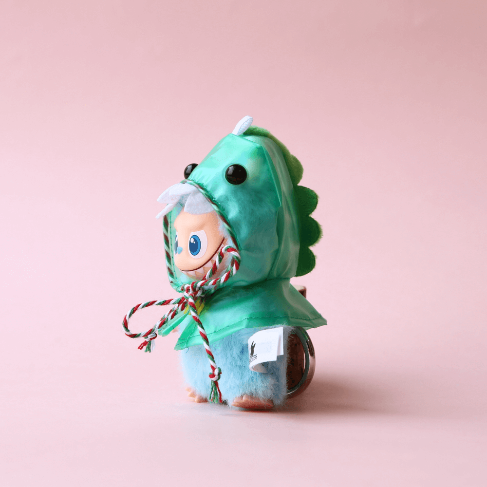 Green Dinosaur Raincoat for Labubu 4.0