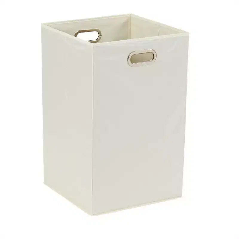 Household Essentials Laundry Hamper Natural: Polyester Clothes Hamper, Open-Top, Adult Assembly, Multicolor, 3.18 Volume