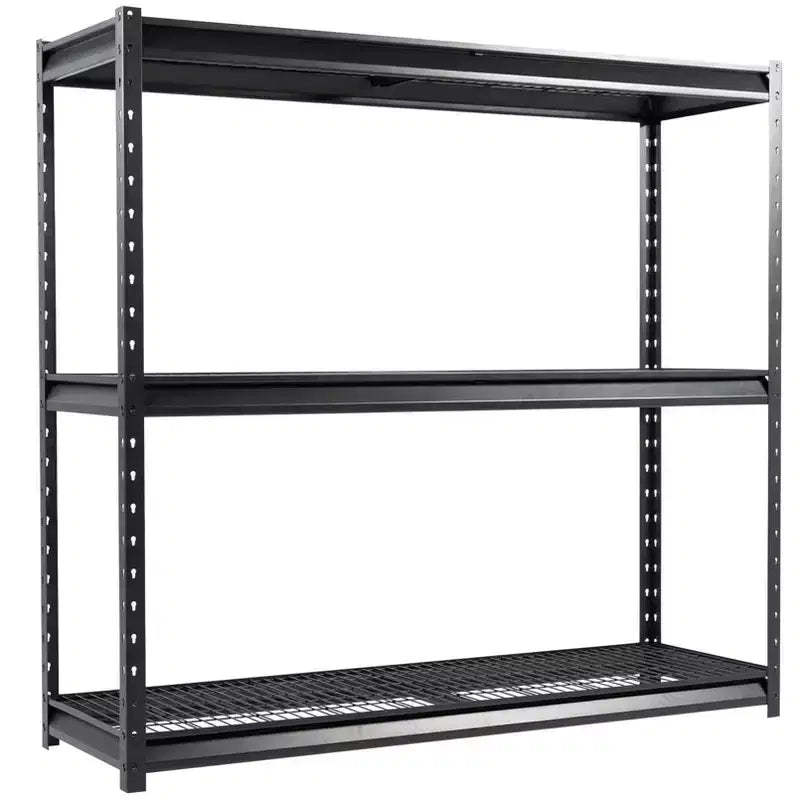 Atlas Shelving 3-Tier 77"x24"x72" 7500lbs Heavy Duty Steel Shelving Dark Gray: Adjustable Rust-Resistant Utility Storage