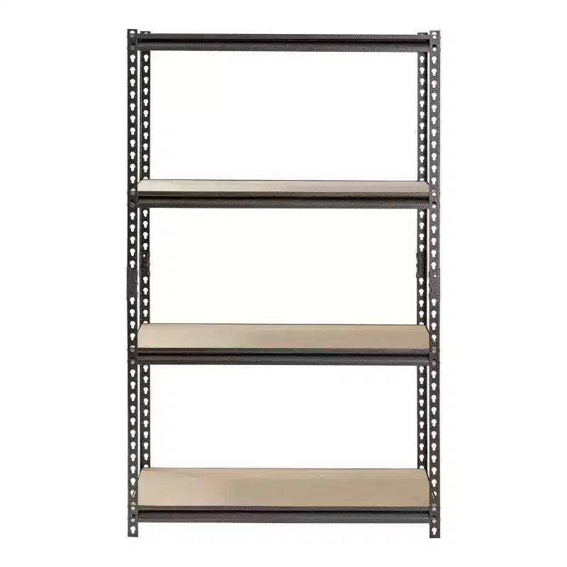 Muscle Rack 30"Wx18"Dx60"H Boltless Steel 4 Tier Garage Storage Shelving Unit Silver