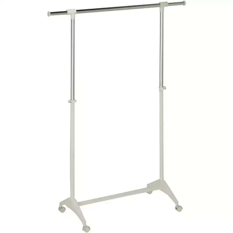 Honey-Can-Do Modern White Garment Rack: Steel Frame, Chrome Finish, Anti-Tip Hardware, 30 lb Capacity, 66.9" Height