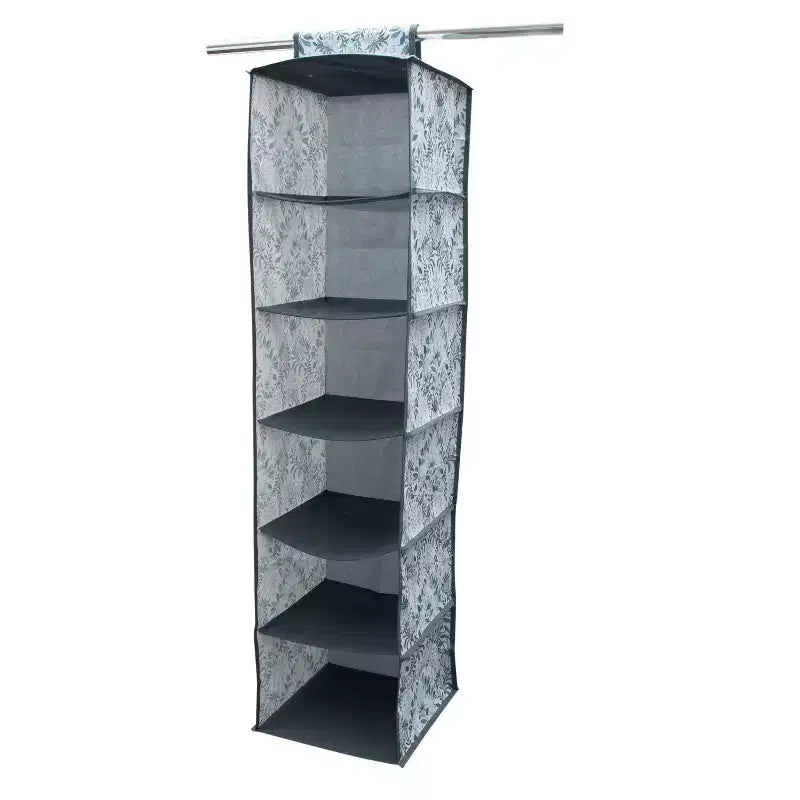 Laura Ashley New 6 Shelf Organizer Parterre: Multicolored Closet Organizer & Garment Rack, 47" Height, No Assembly Required