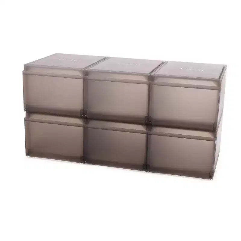 Joseph Joseph 6pk Shoe Case Premium Shoe Storage Box with Slide-Out Shoe Tray: Polypropylene Frame, Off-White, Holds 6 Pairs