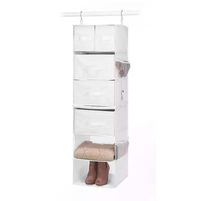 Whitmor Multifunctional Hanging Organizer with Drawer Inserts 1ct White