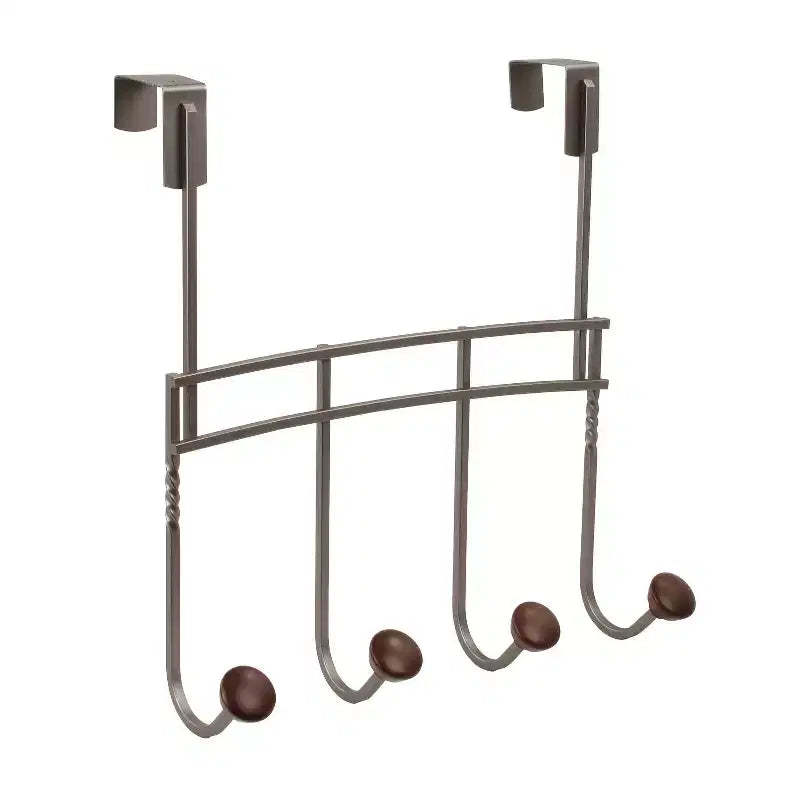 Spectrum Diversified Cambridge Over The Door 4 Hook Rack Ivory