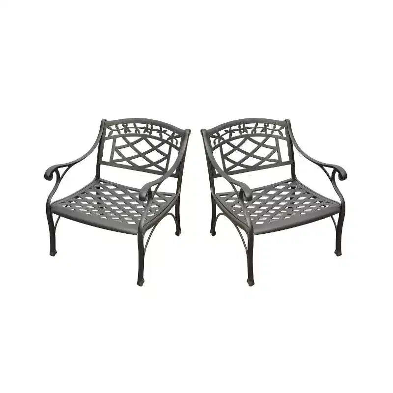 Sedona 2pk Outdoor Chairs - Black - Crosley