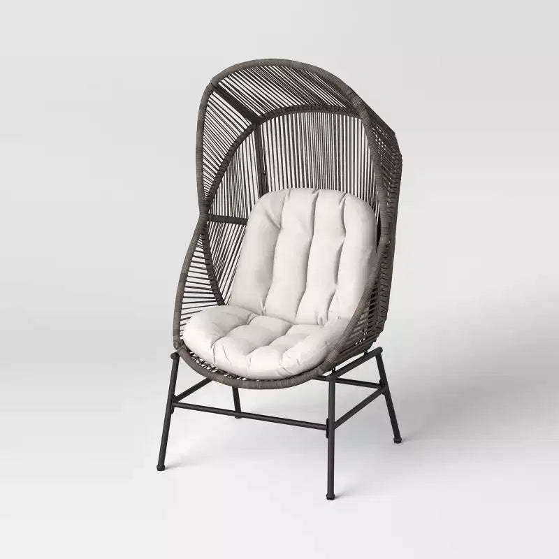 Latigo Patio Statement Egg Chair Gray - Threshold™