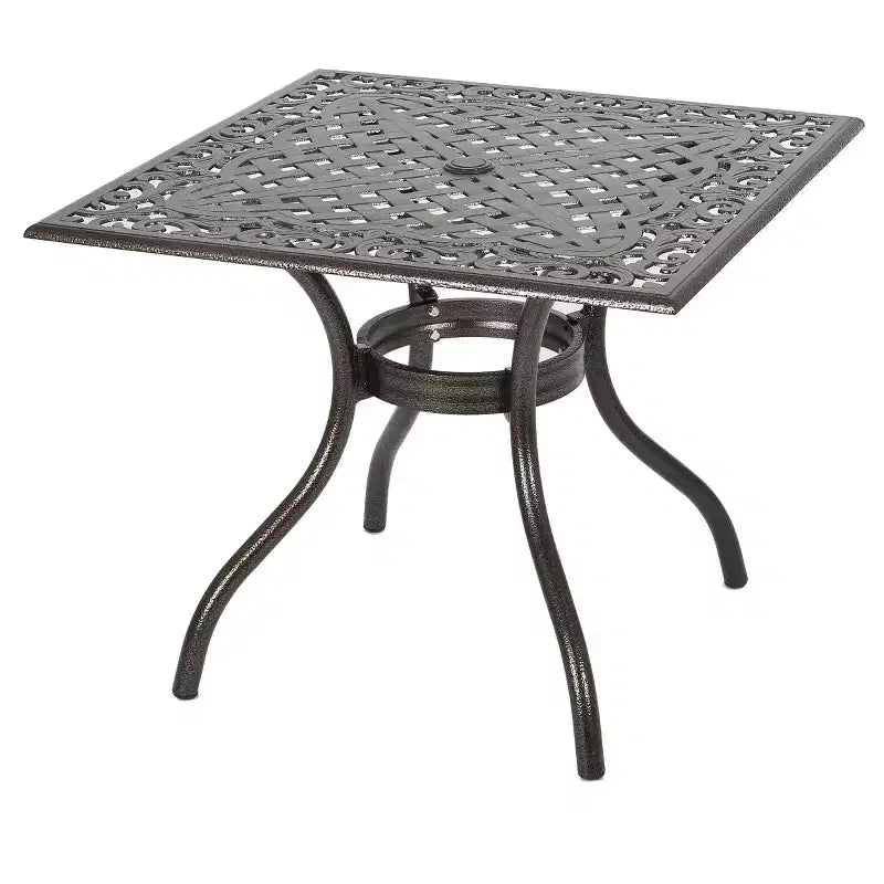 Phoenix Square Cast Aluminum Table - Hammered Bronze - Christopher Knight Home