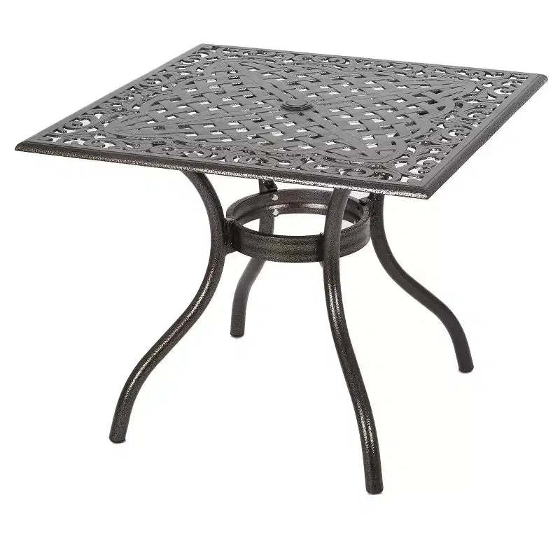 Phoenix Square Cast Aluminum Table - Hammered Bronze - Christopher Knight Home