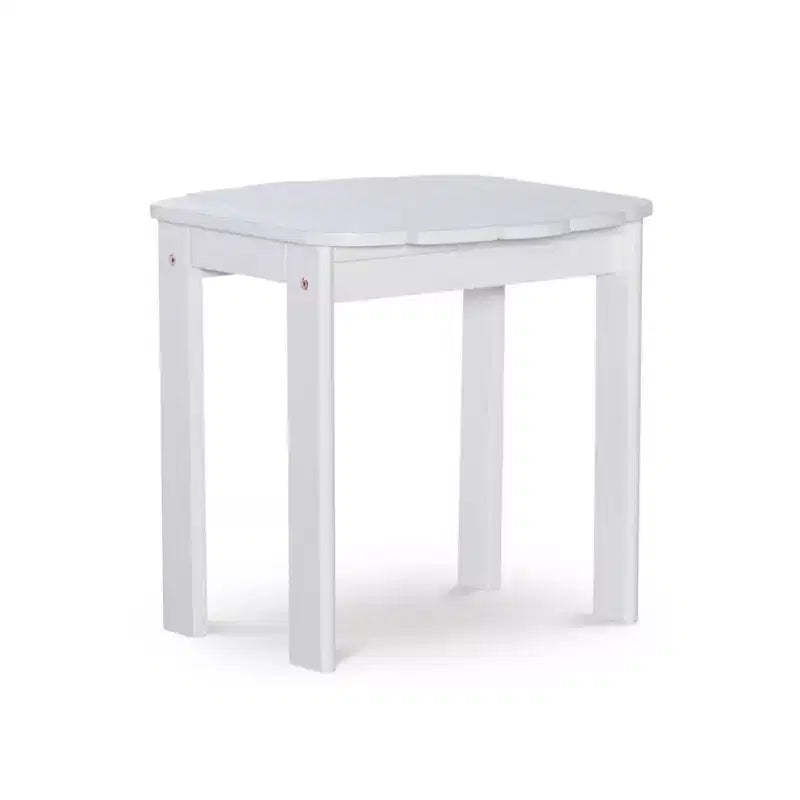 Linon Outdoor Acacia Wood Oval Adirondack Accent Table White