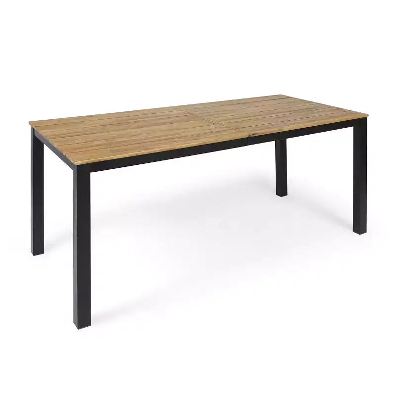 Lisa Rectangle Acacia Dining Table - Teak - Christopher Knight Home: Weather-Resistant, 6-Seater Outdoor Furniture