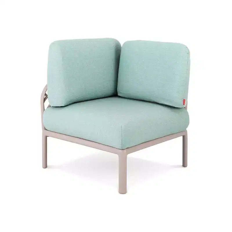 Laurel Outdoor Corner Seat with Cushion - Gray/Seafoam - Lagoon