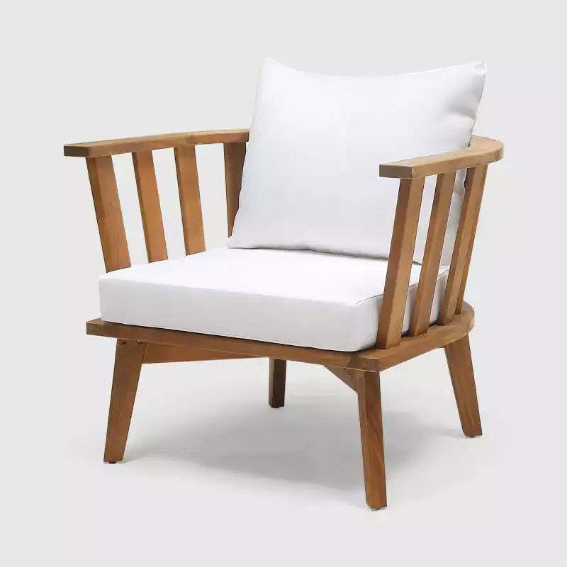 Solano Acacia Wood Club Chair: Weather-Resistant Patio Seating - Christopher Knight Home