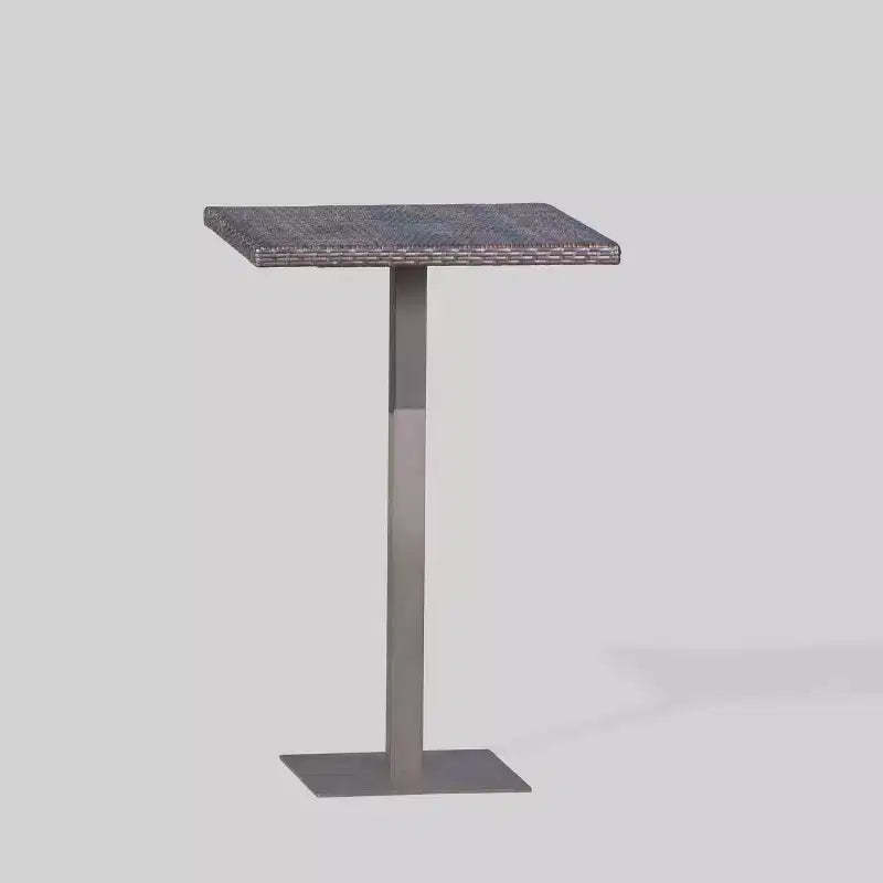 Dominic Square Wicker Outdoor Patio Bar Table: Rattan Iron Frame, Weather-Resistant - Christopher Knight Home