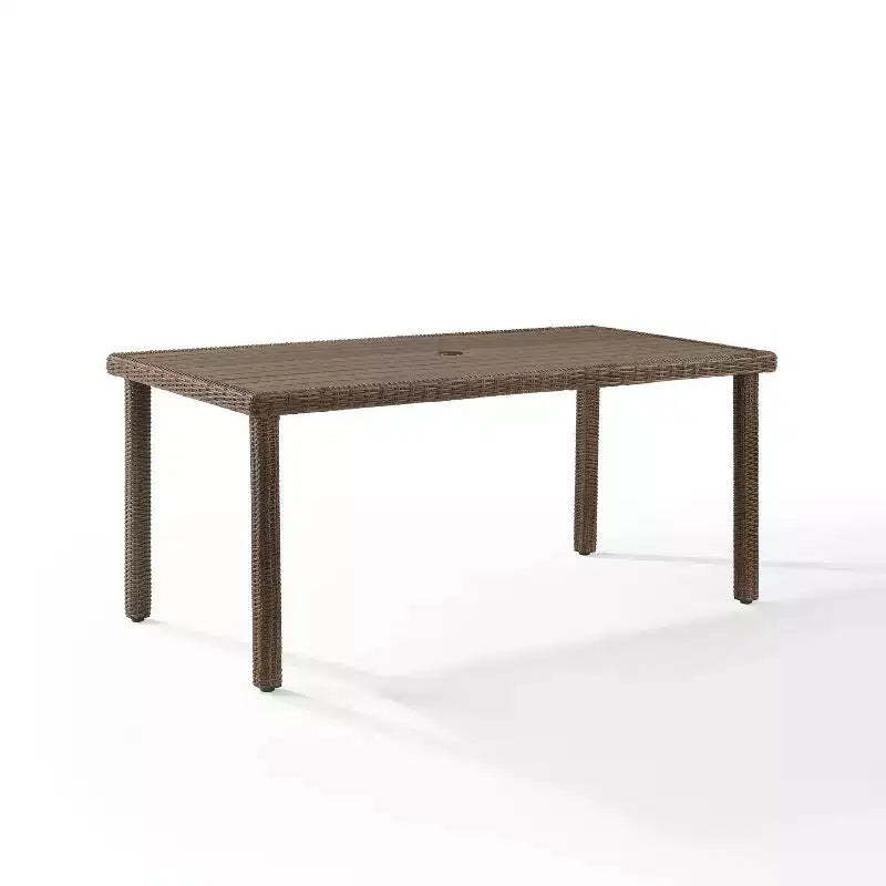 Bradenton Outdoor Rectangular Dining Table Weathered Brown - Crosley