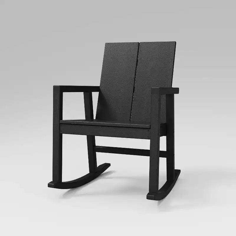 POLYWOOD Moore Outdoor Patio Rocking Chair Black
