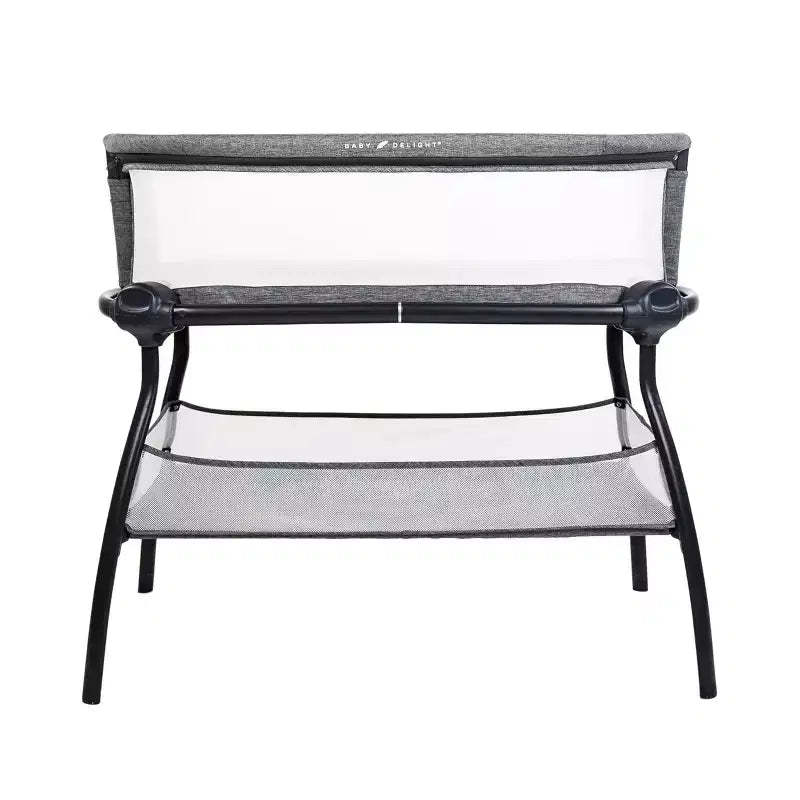 Baby Delight Beside me Nova Deluxe Bedside Bassinet: Storage Bin/Shelf, Metal Frame, 20 lbs Capacity, Modern Decor
