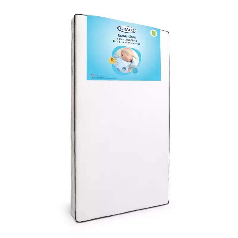 Graco Essentials 6" Dual-Sided Baby Crib and Toddler Bed Mattress: Firm, Waterproof Removable Cover, 8 lbs