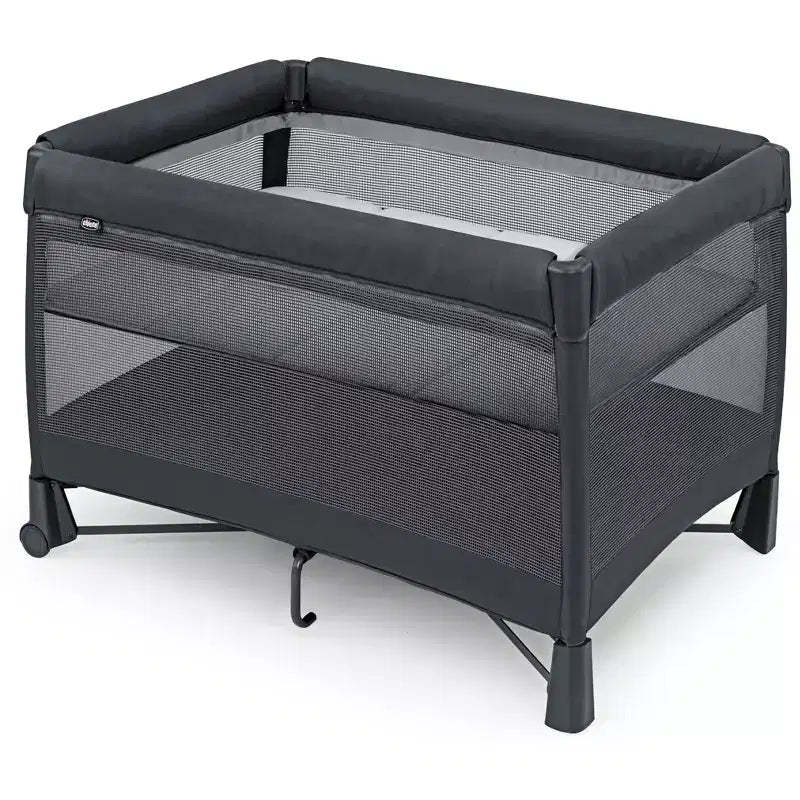 Chicco Dash Instant Setup Playard - Charcoal: Portable Bassinet, Polyurethane Foam, Foldable Design, 30 lb Capacity